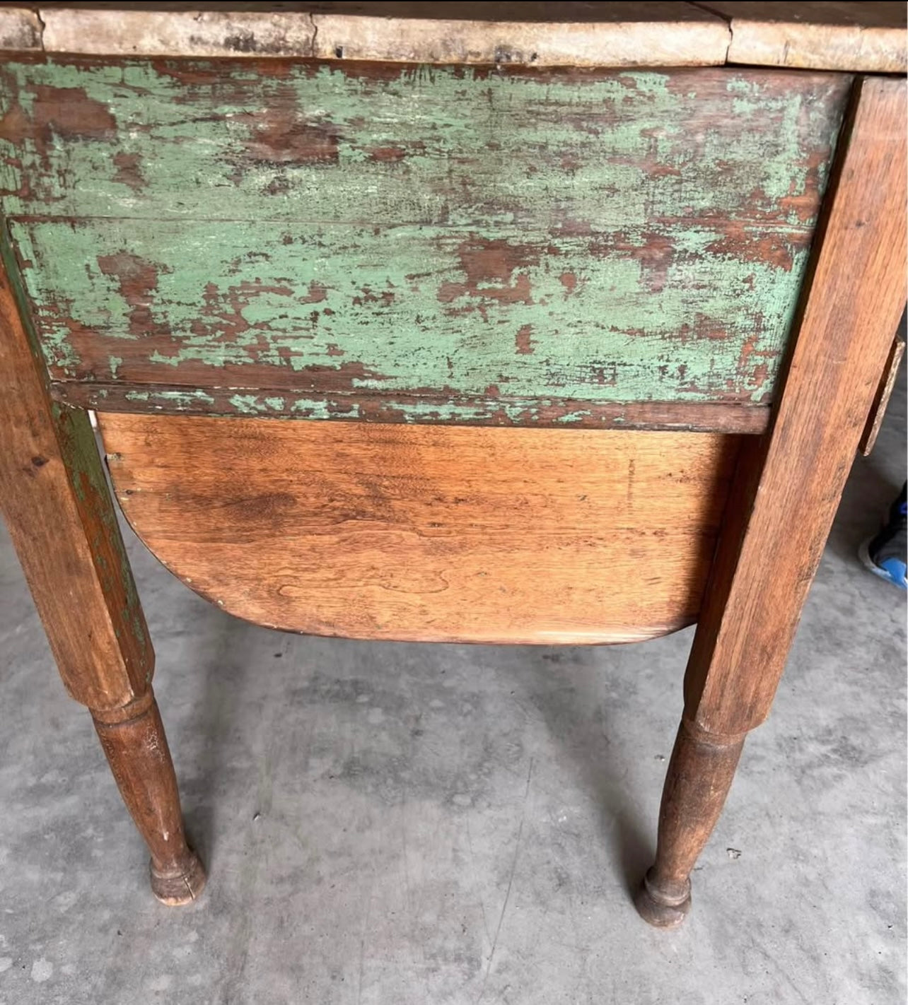 Antique Potbelly Bakers Table